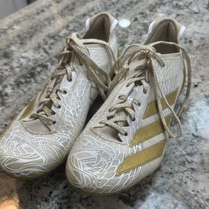 Adidas Cream and Gold Lacrosse or Soccer Cleats